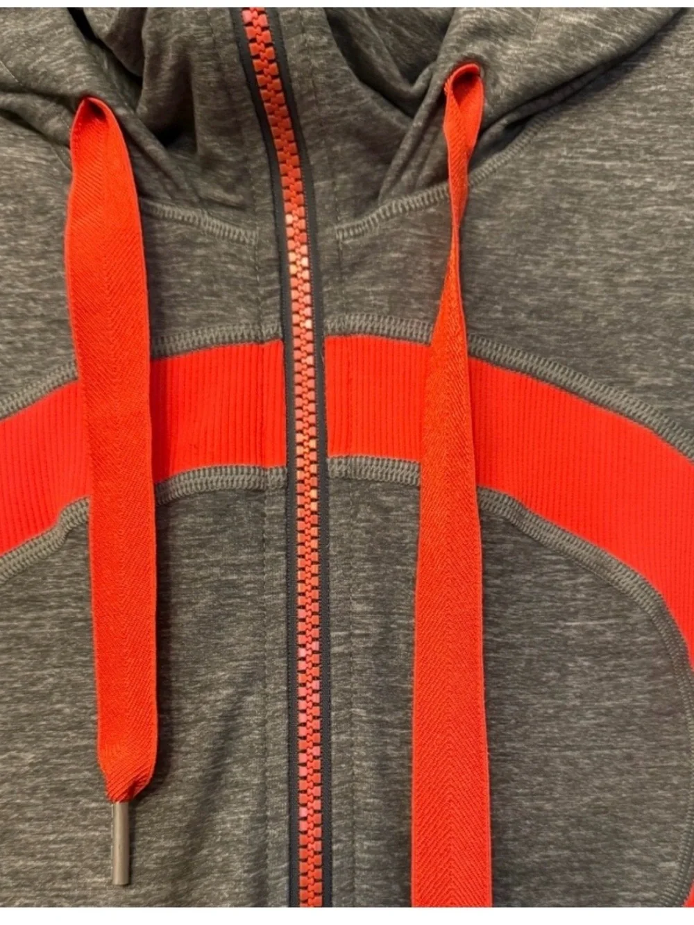 lululemon In Stride Full-Zip Jacket with orange logo Size 8 (stock pic)